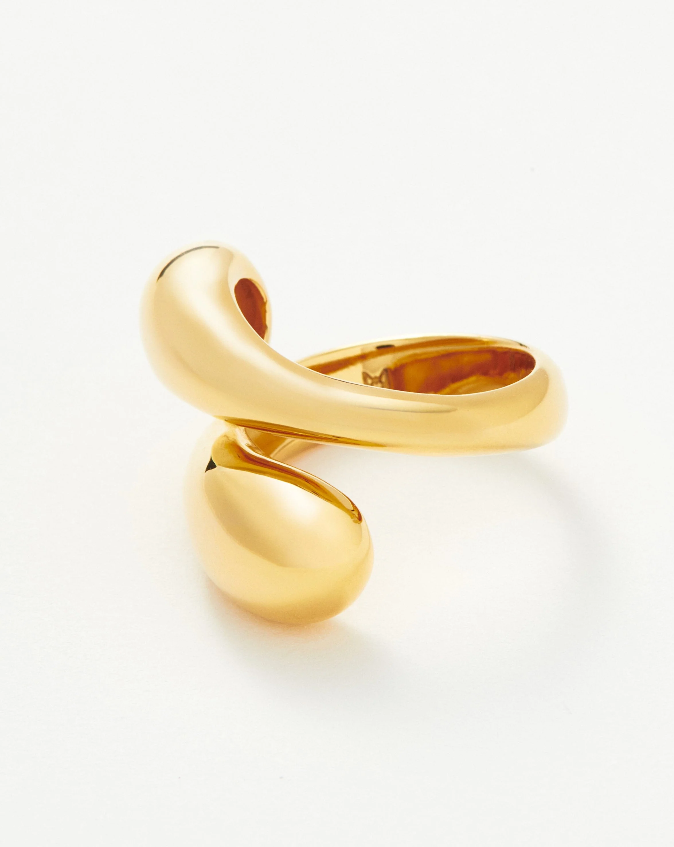 Savi Sculptural Crossover Ring | 18ct Gold Vermeil - Image 4
