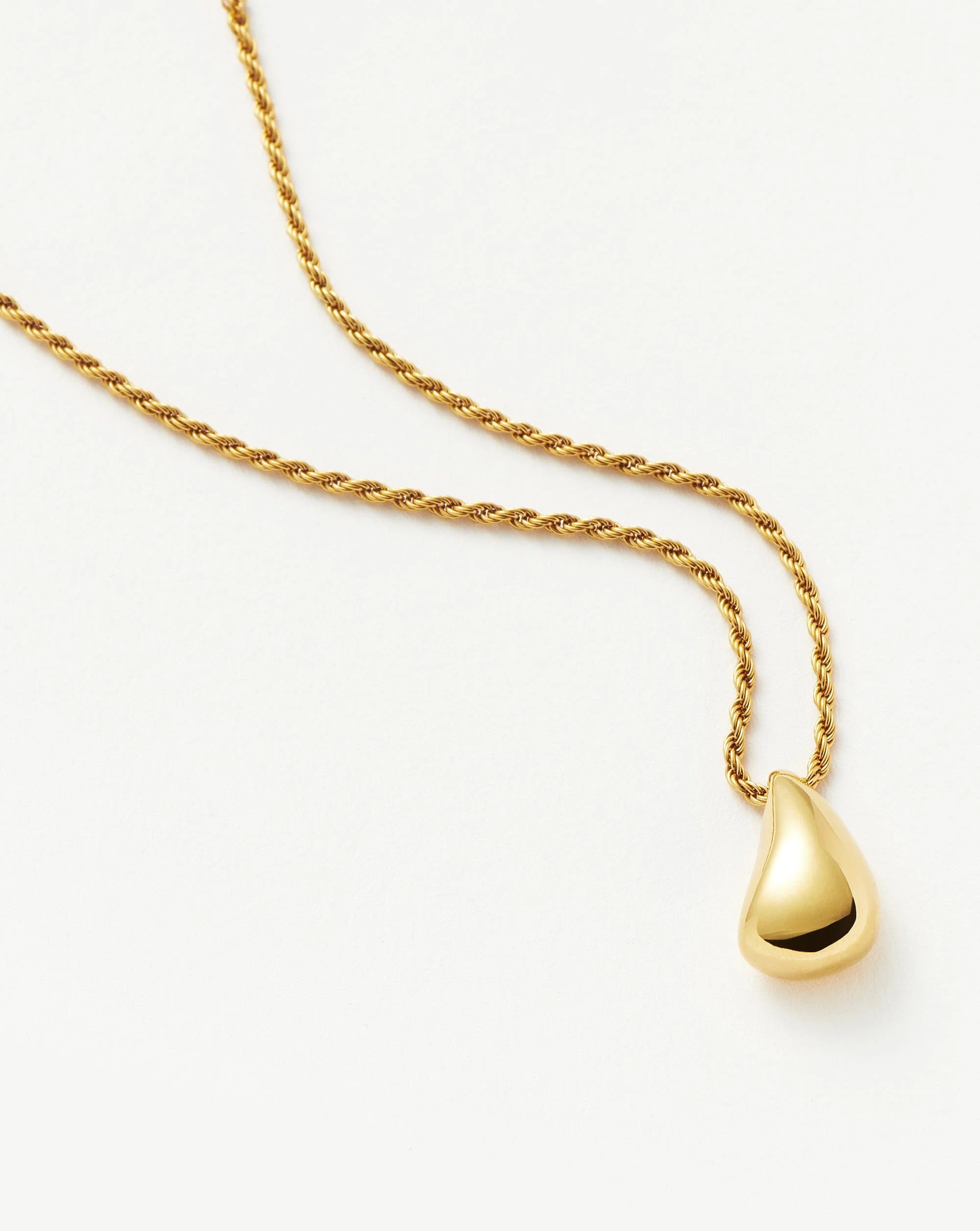 Savi Sculptural Droplet Pendant Necklace | 18ct Gold Vermeil