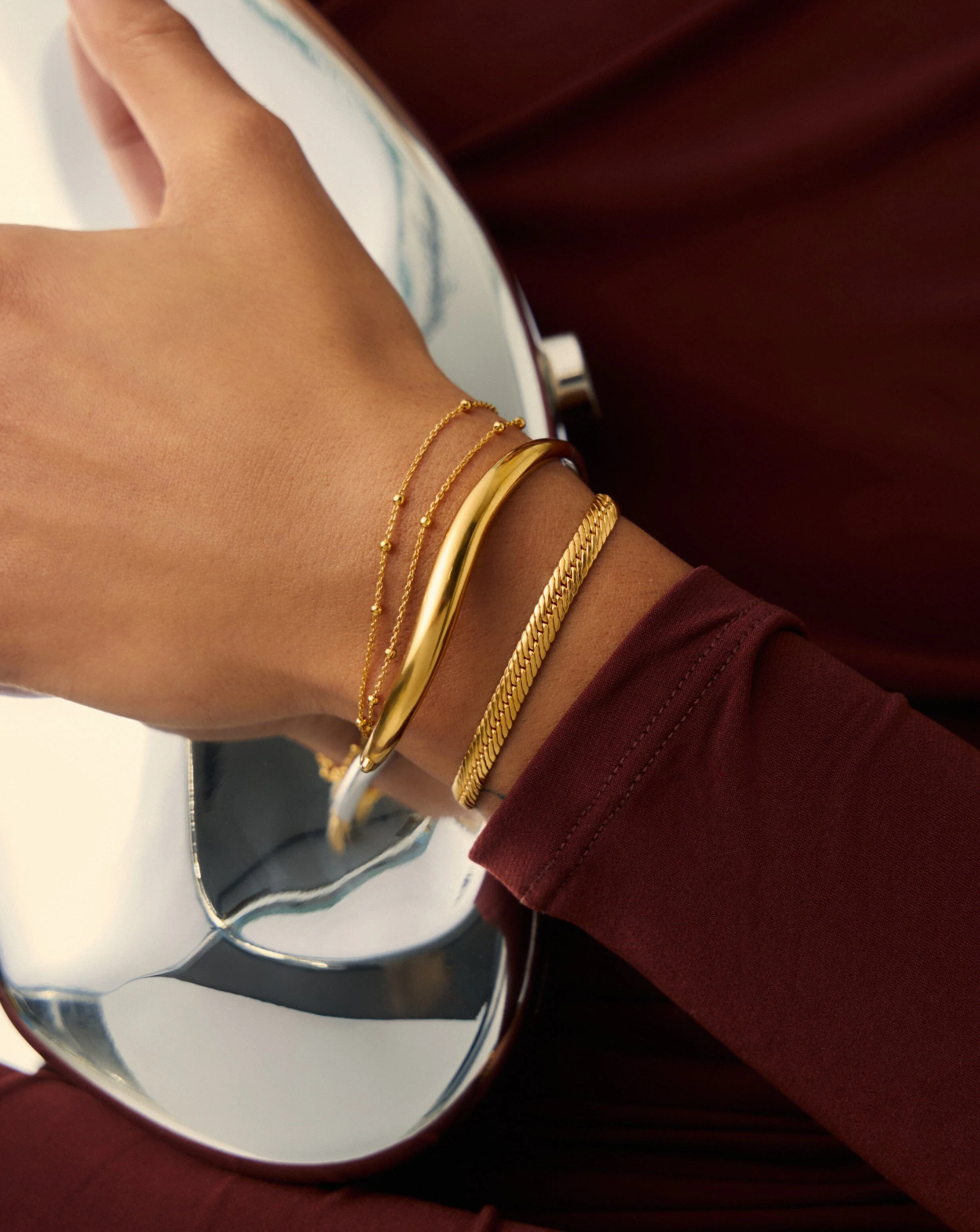 Savi Signature Hinged Bangle | Mixed Metal - Image 6