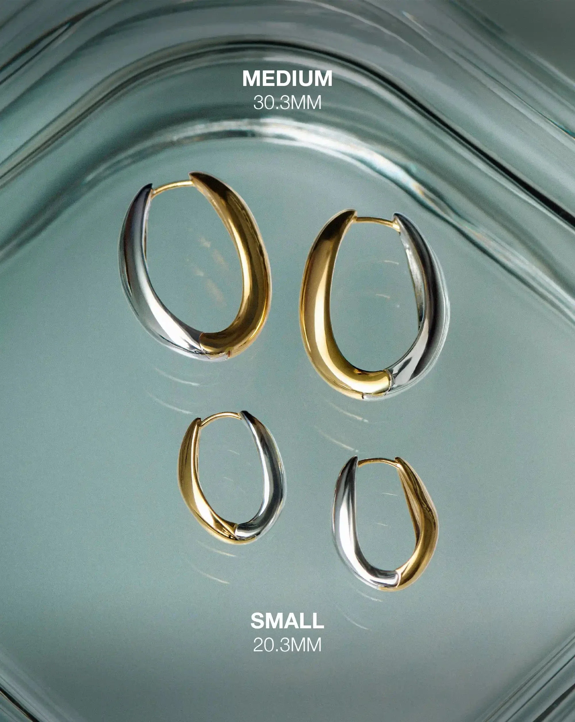 Savi Signature Small Hoop Earrings | Mix Metal - Image 5