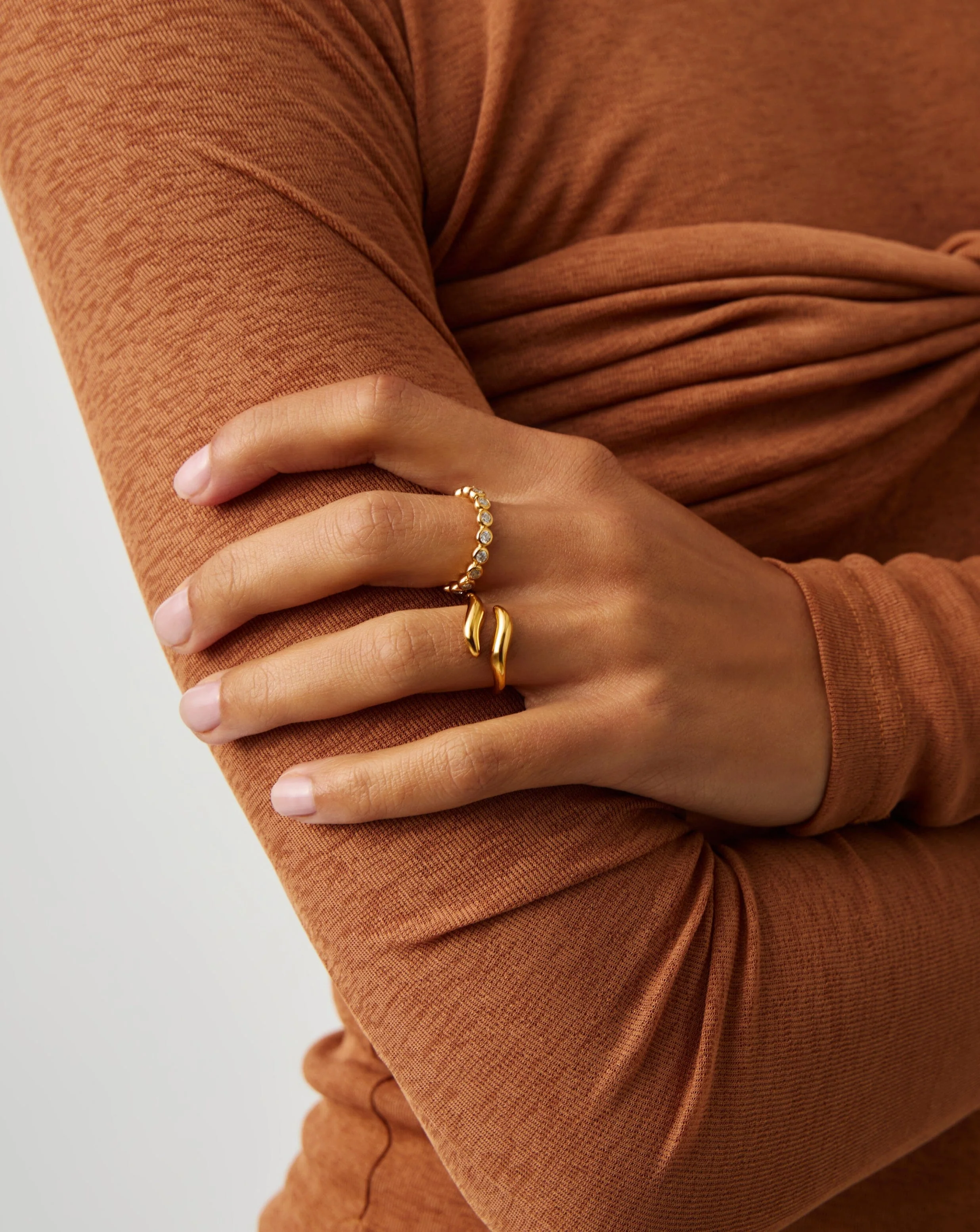 Savi Signature Open Ring | 18ct Gold Vermeil - Image 6