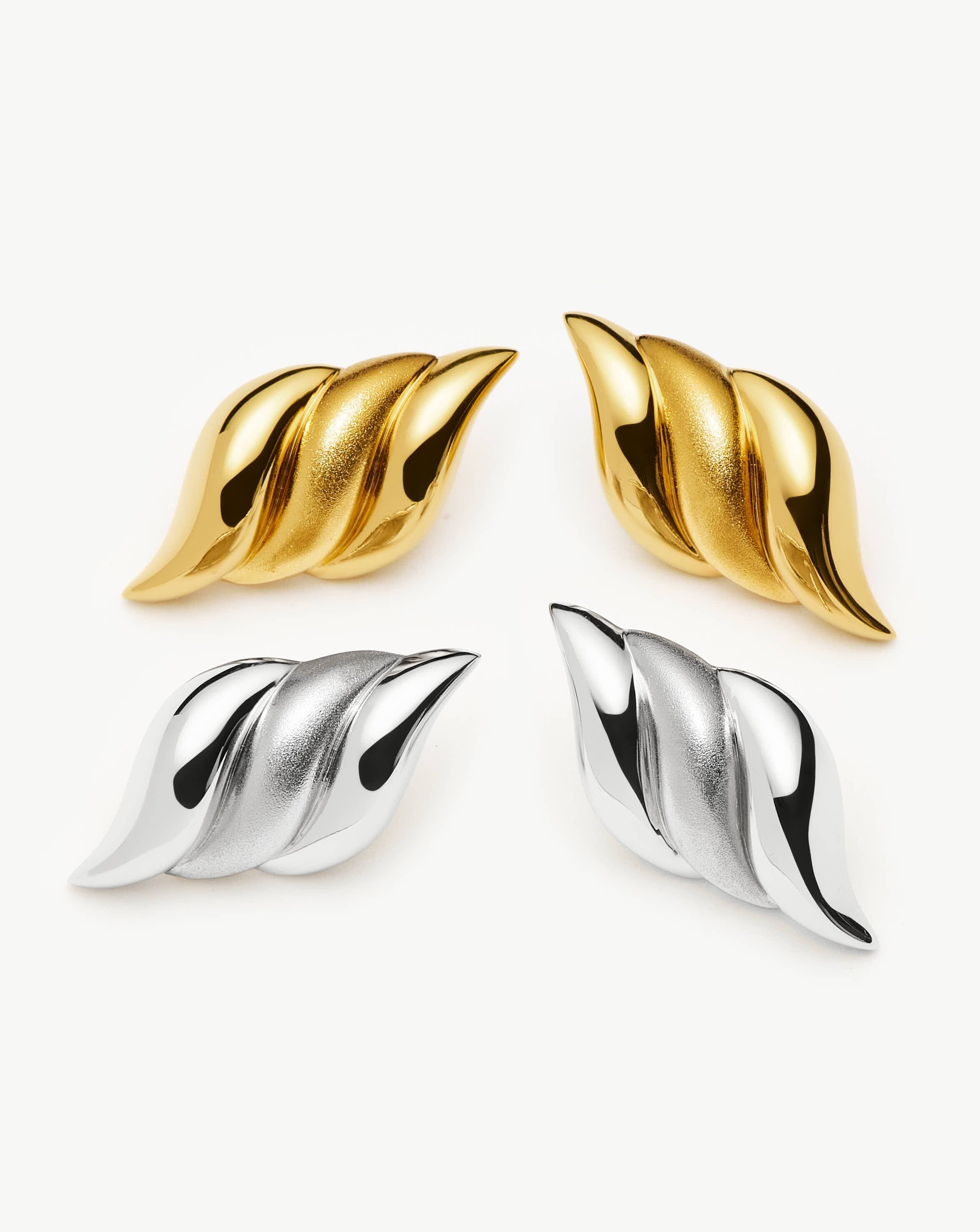 Savi Signature Oversized Stud Earrings | Sterling Silver - Image 4