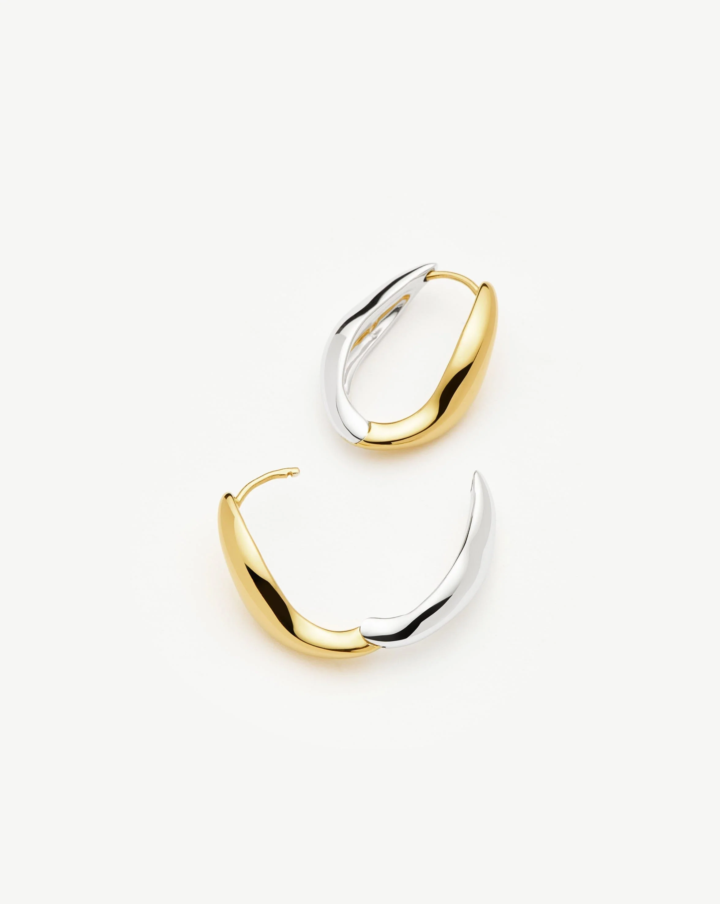 Savi Signature Small Hoop Earrings | Mix Metal - Image 7