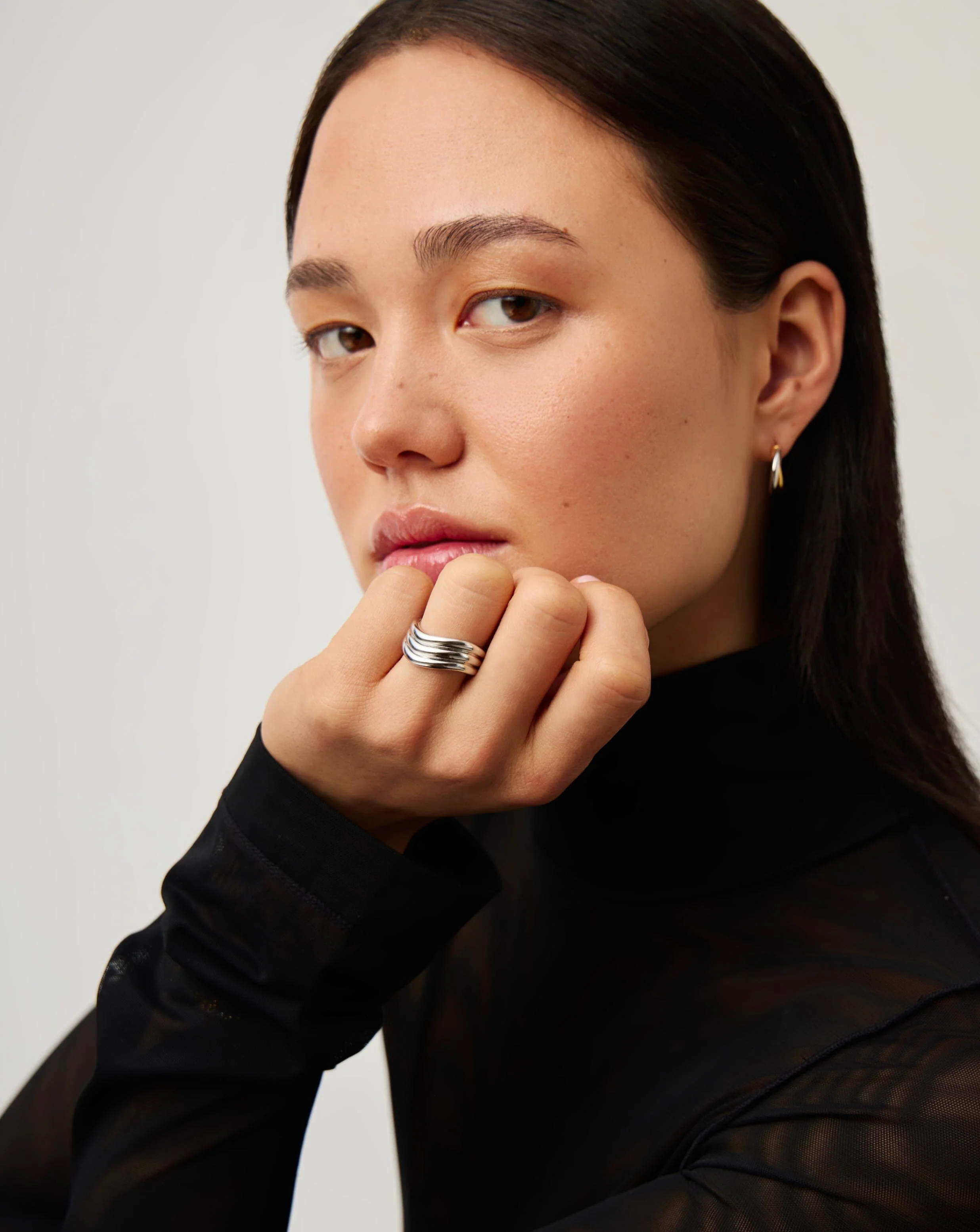 Savi Signature Triple Ring | Silver Plated - Image 3
