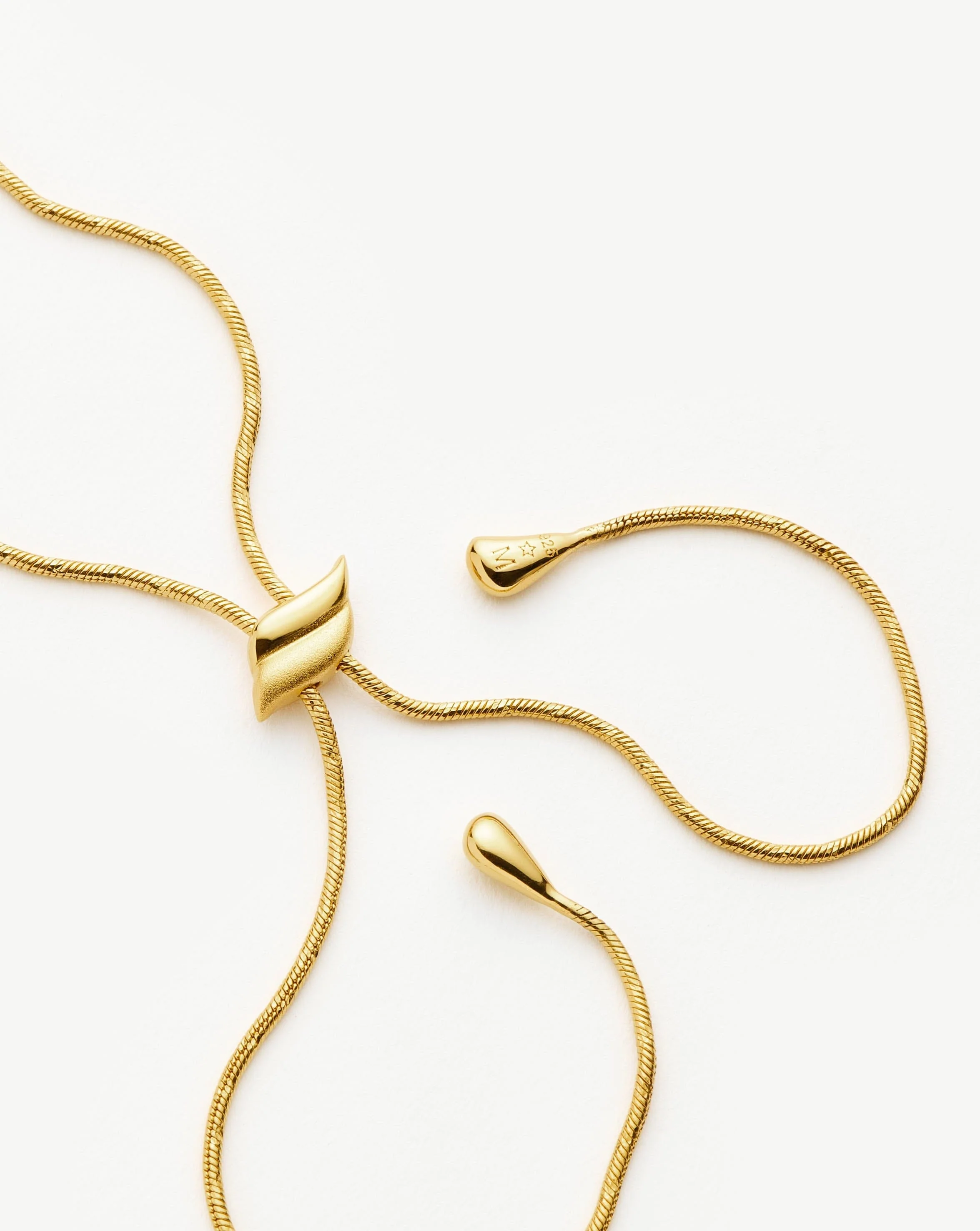 Savi Slider Lariat Chain Necklace | 18ct Gold Vermeil - Image 4