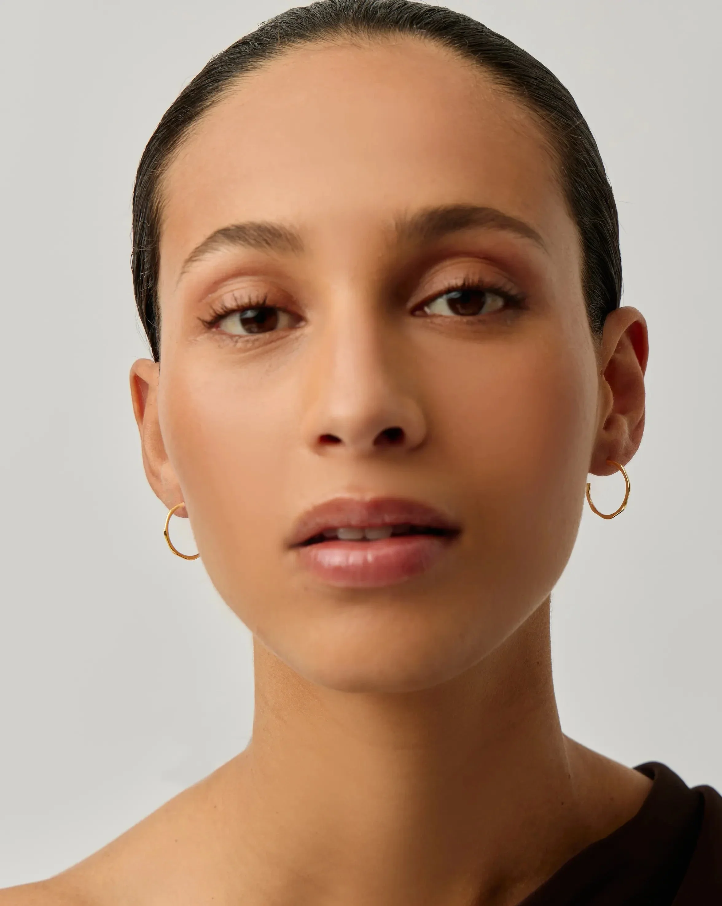 Small Molten Hoop Earrings - Image 3