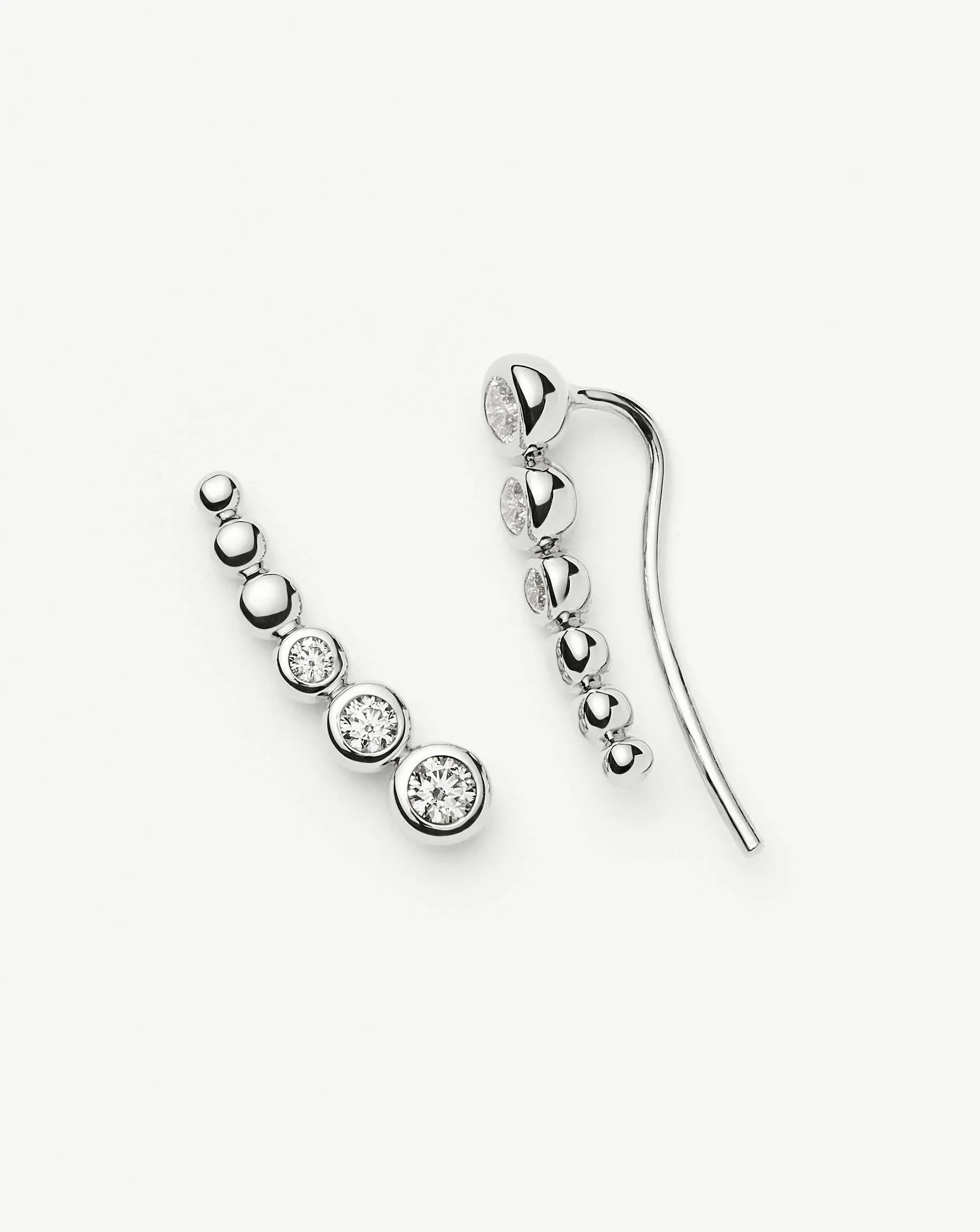 Tennis Climber Earrings | Sterling Silver/Cubic Zirconia