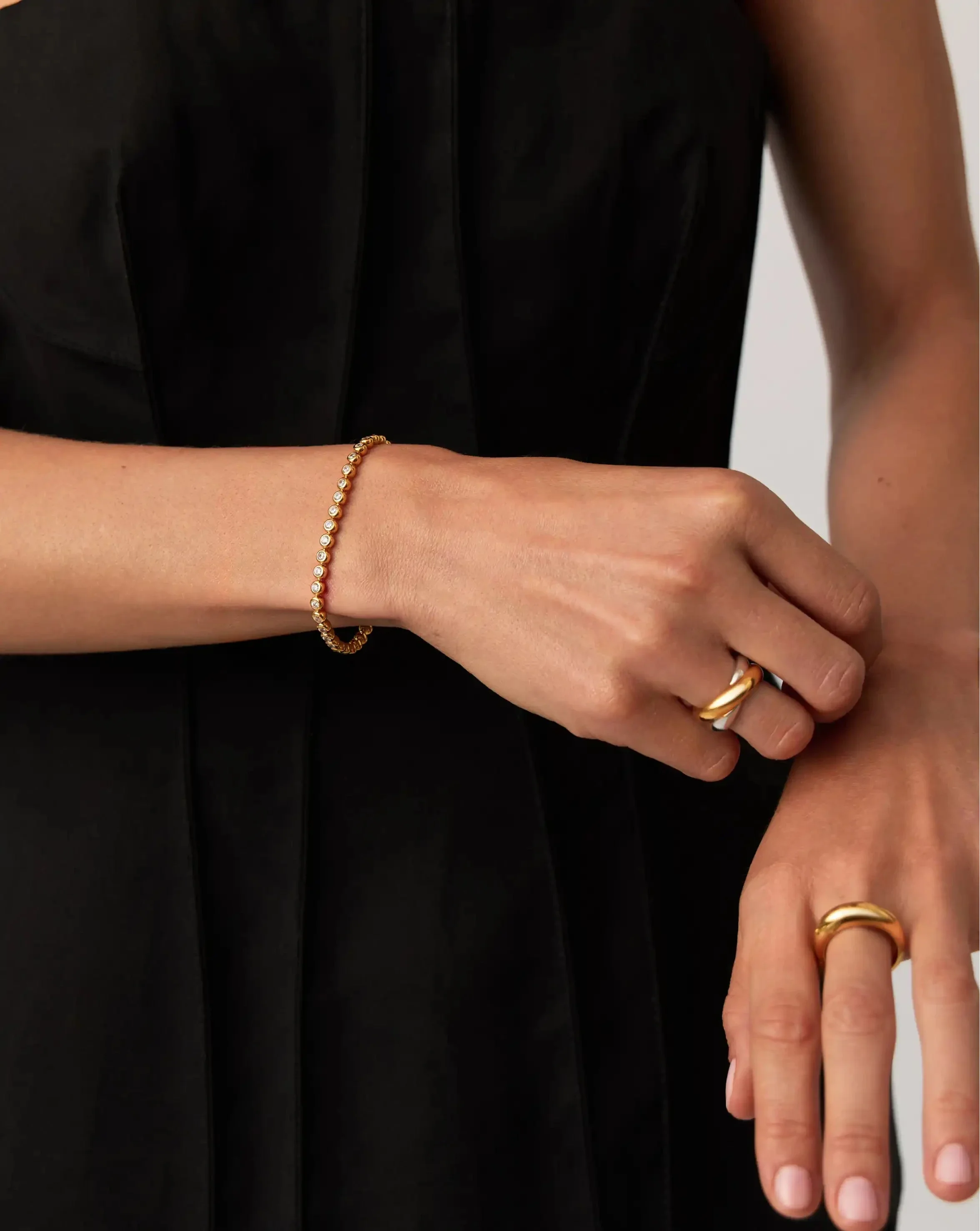 Tennis Round Bracelet | 18ct Gold Vermeil Cubic Zirconia - Image 2