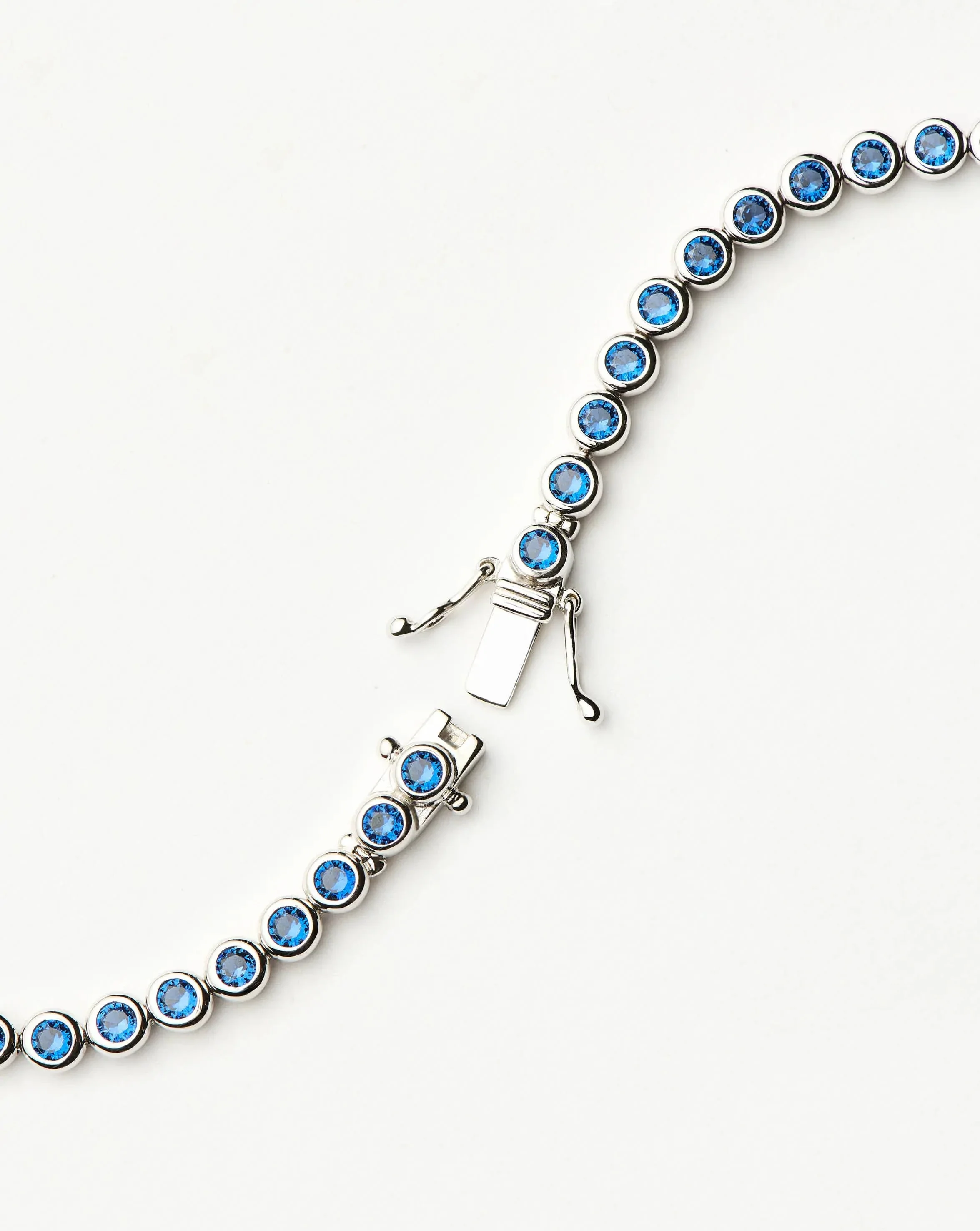 Tennis Round Bracelet | Sterling Silver/Sapphire Blue Nano-crystal - Image 8