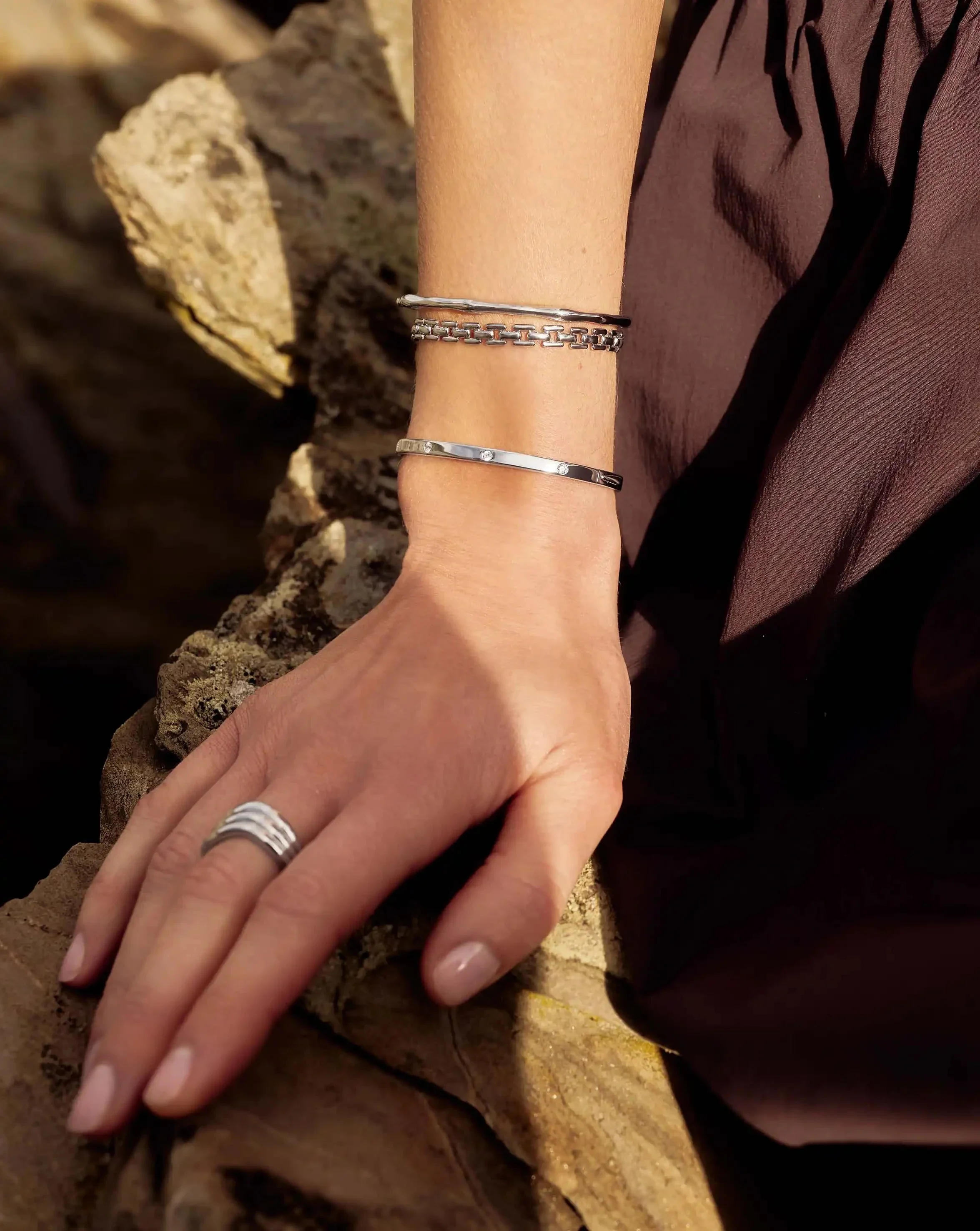 Timepiece Link Chain Bracelet | Silver Plated - Image 6